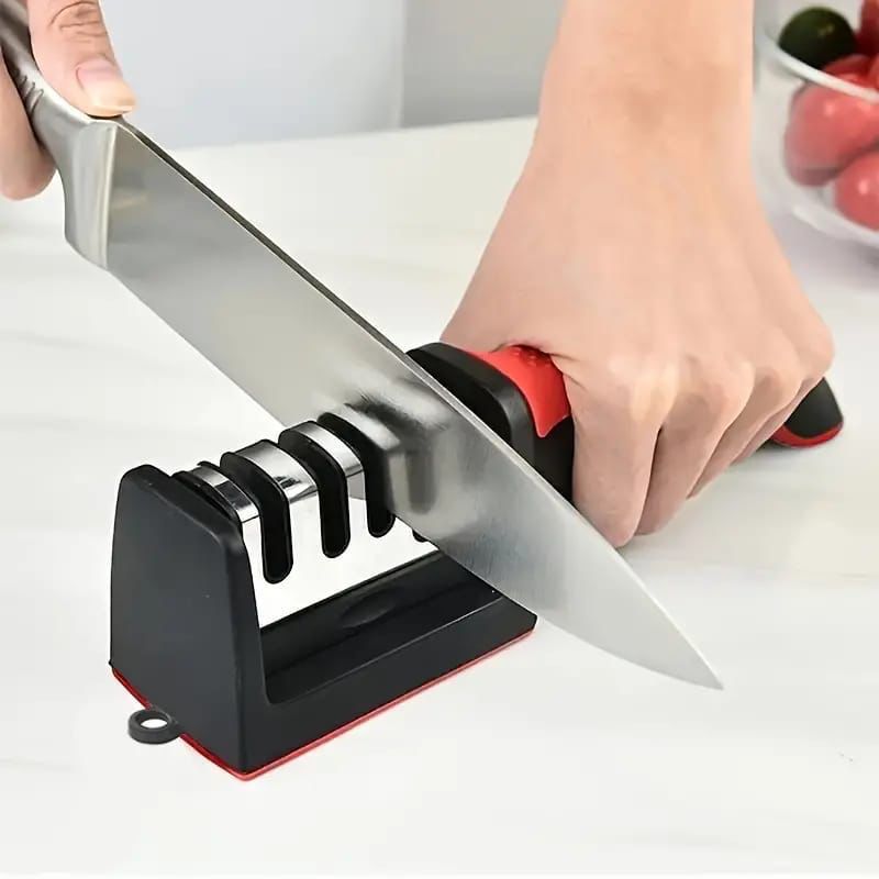 3 Steps Manual KnifeScissors Sharpener with Box