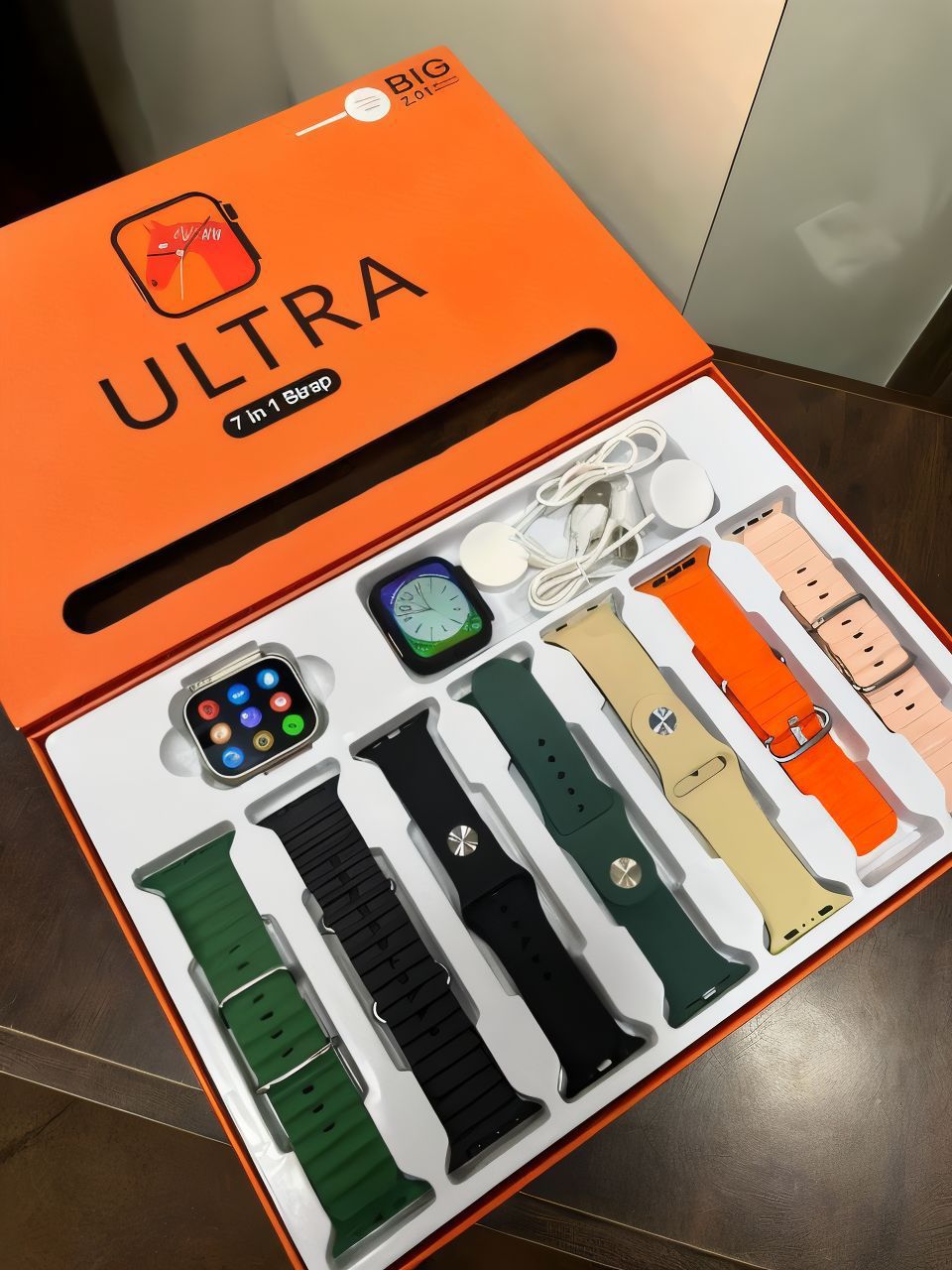 7in1 Straps Ultra Smart Watch with Box Packing