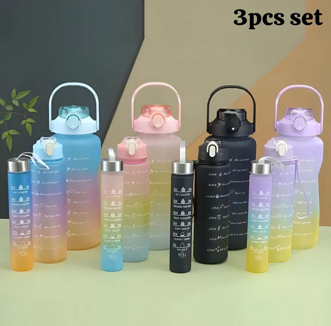 3 in 1 Motivational Water Bottle