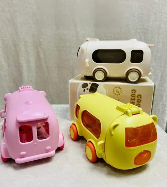 Imported Bus Water Bottle For Kids With Strap Sipper and Straw
